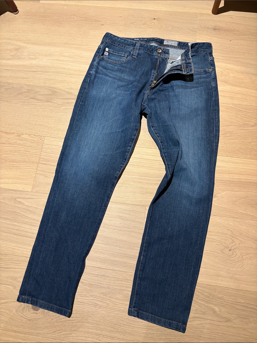 Mens AG Adriano Goldschmied Midnight Blue Straight Jeans